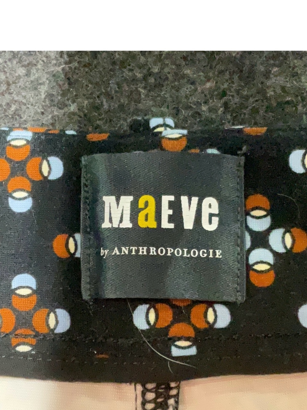 Maeve Anthropologie Black Wide-Leg Floral Print Pants - Picture 4 of 6